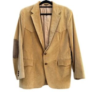 Vintage Levi’s Western Wear corduroy blazer w/ suede elbows size 44R, 44” chest